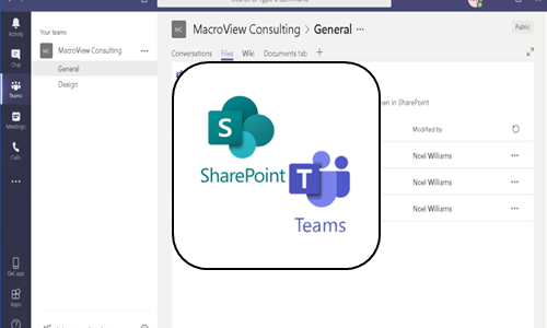 Aplicaciones de Microsoft SharePoint y Teams integradas en el entorno de trabajo colaborativo